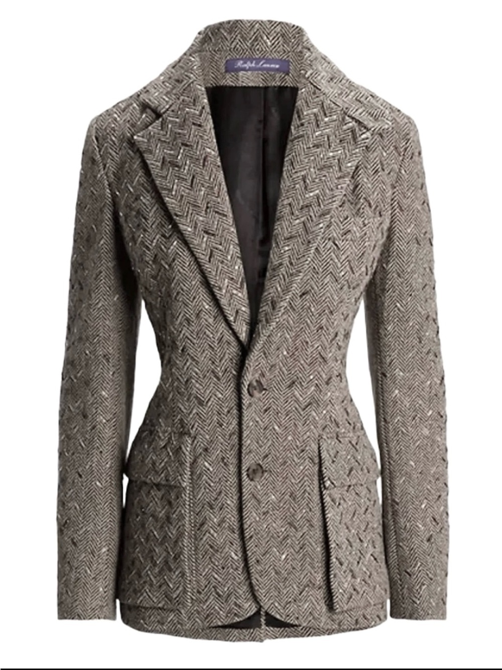 Ralph Lauren Collection Fall 24 Preston Hand Beaded Wool Herringbone Blazer